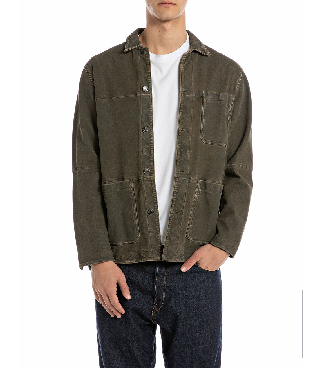 ヴィンテージ ウォッシュゴートスウェードジャケット